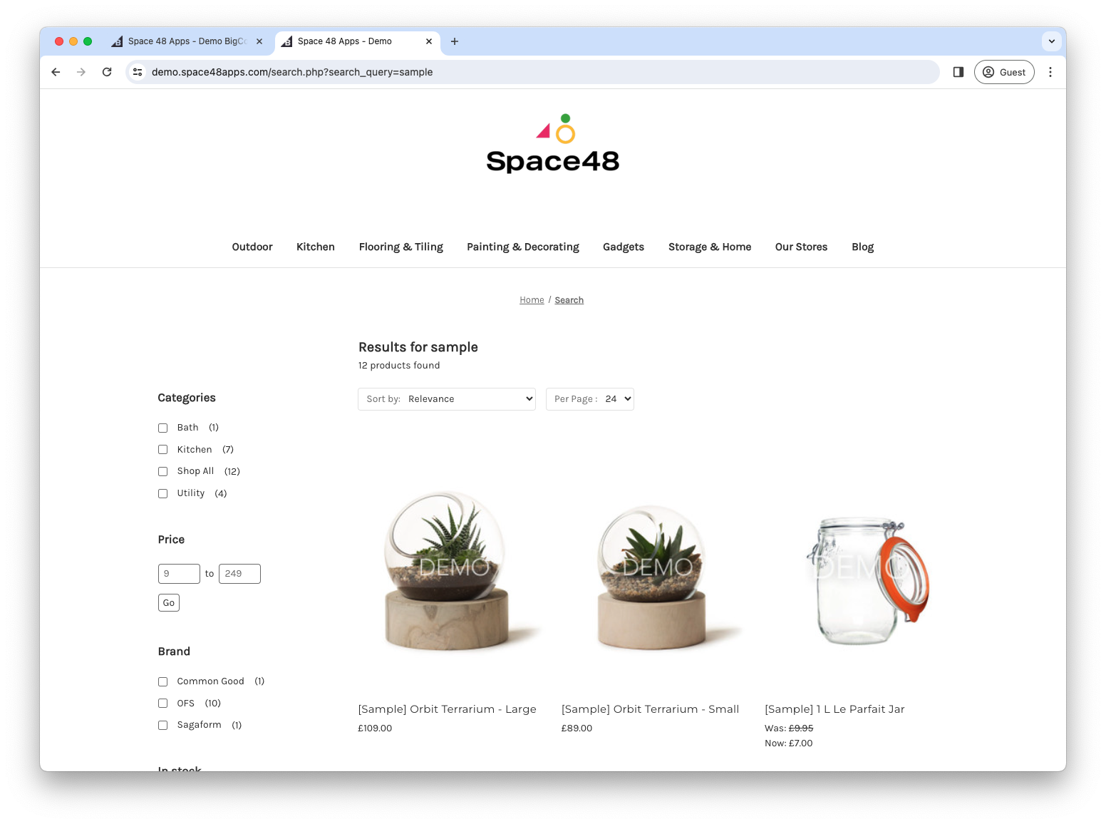 Saved merchandising rule listed in Hyper Search